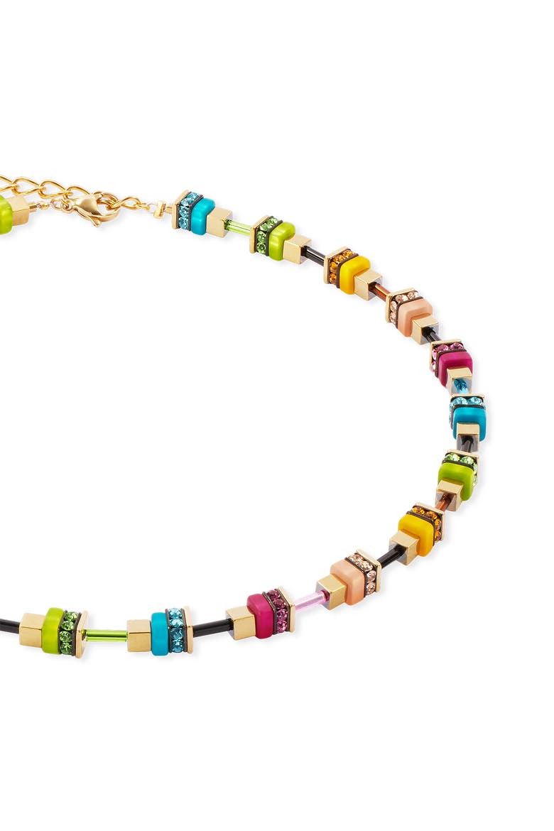 Boho Sunset Cube Necklace, Alternate, color, Rainbow