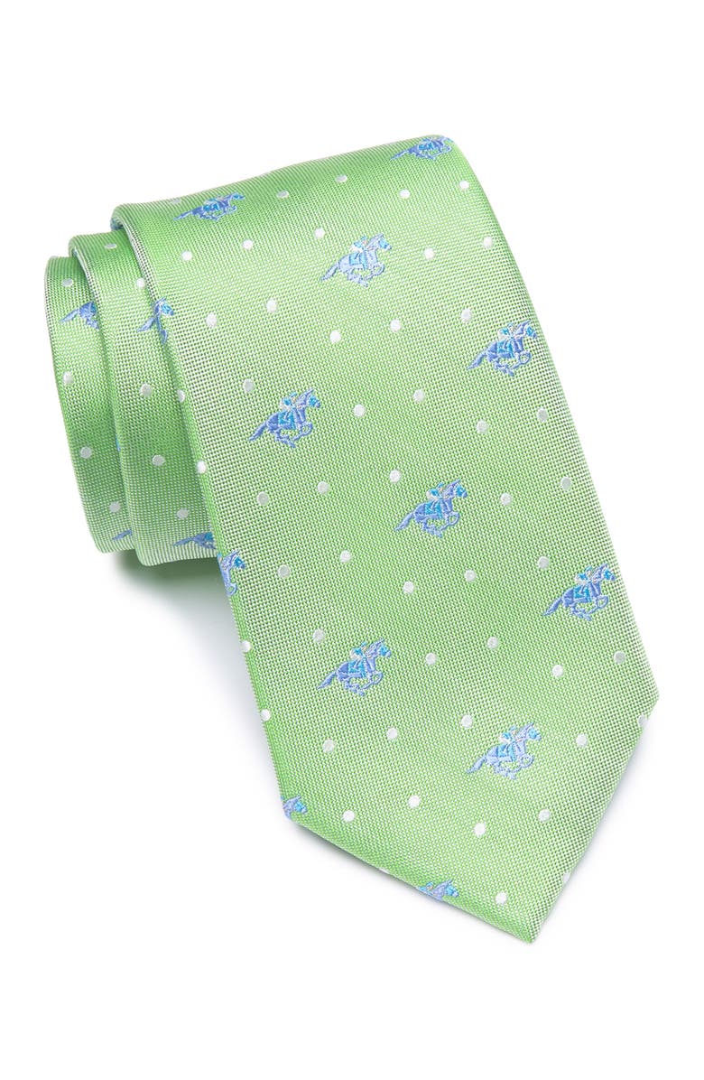 Tommy Hilfiger Derby Horse & Dot Silk Blended Tie, Main, color,