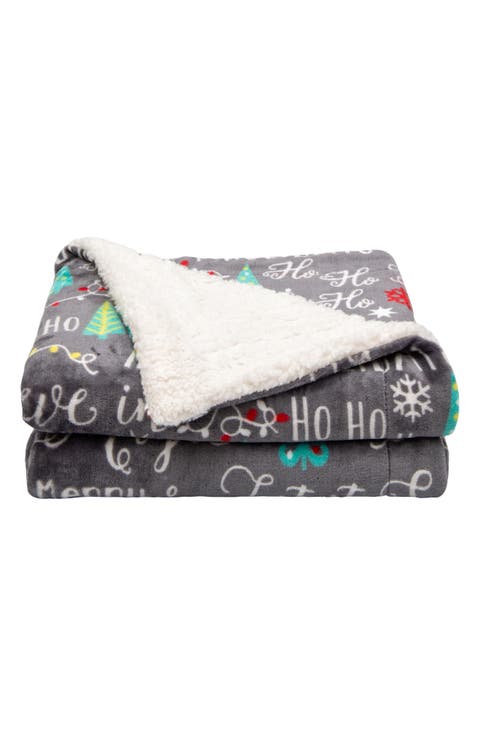 Holiday Printed Throw Blanket