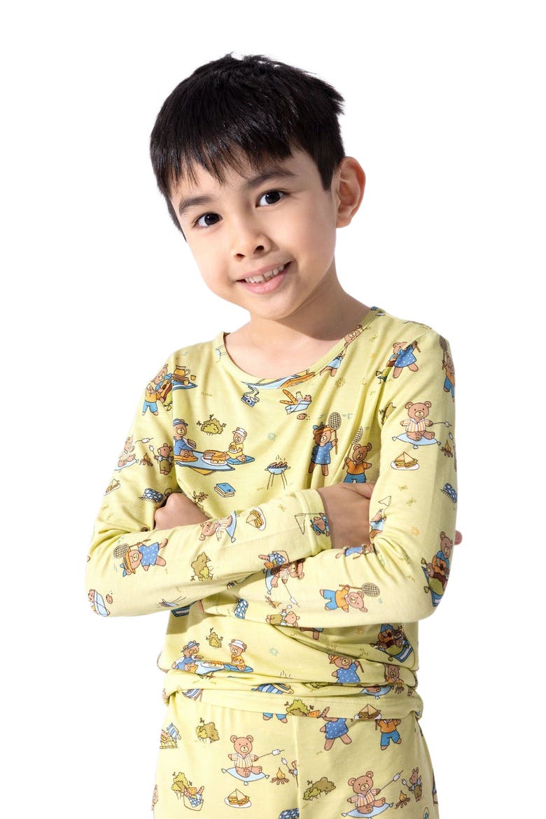 Kids' Teddy Bear Picnic Set of 2 Piece Pajamas, Alternate, color, Teddy Bear Picnic