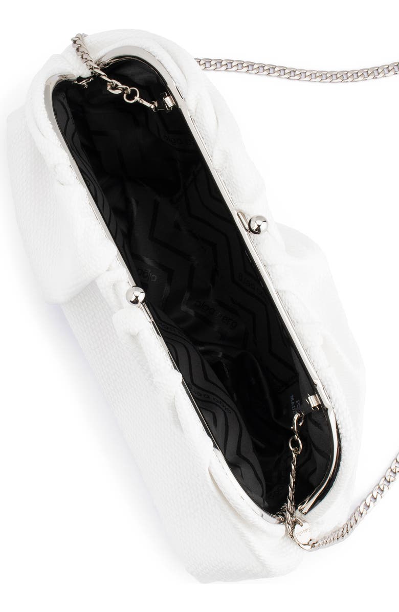 Olga Berg Queenie Woven Gathered Frame Clutch, Alternate, color,