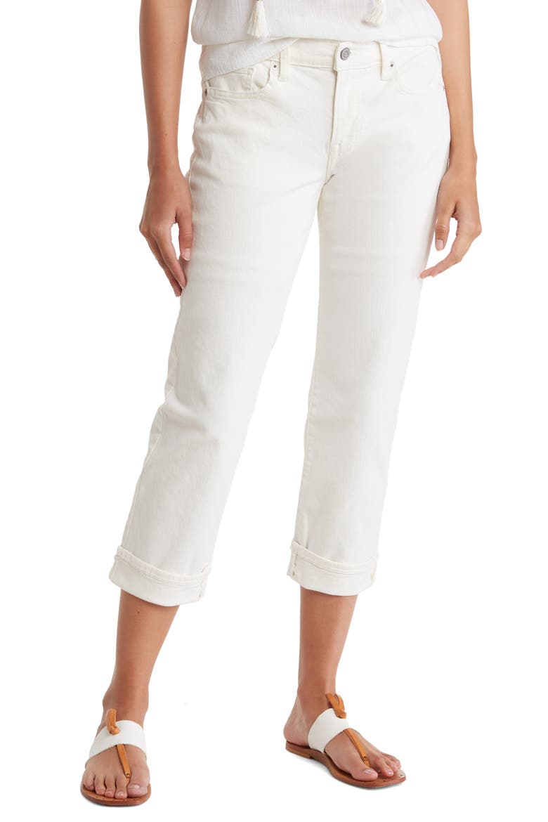 Sweet Crop Jeans, Main, color, CLEAN WHITE CL
