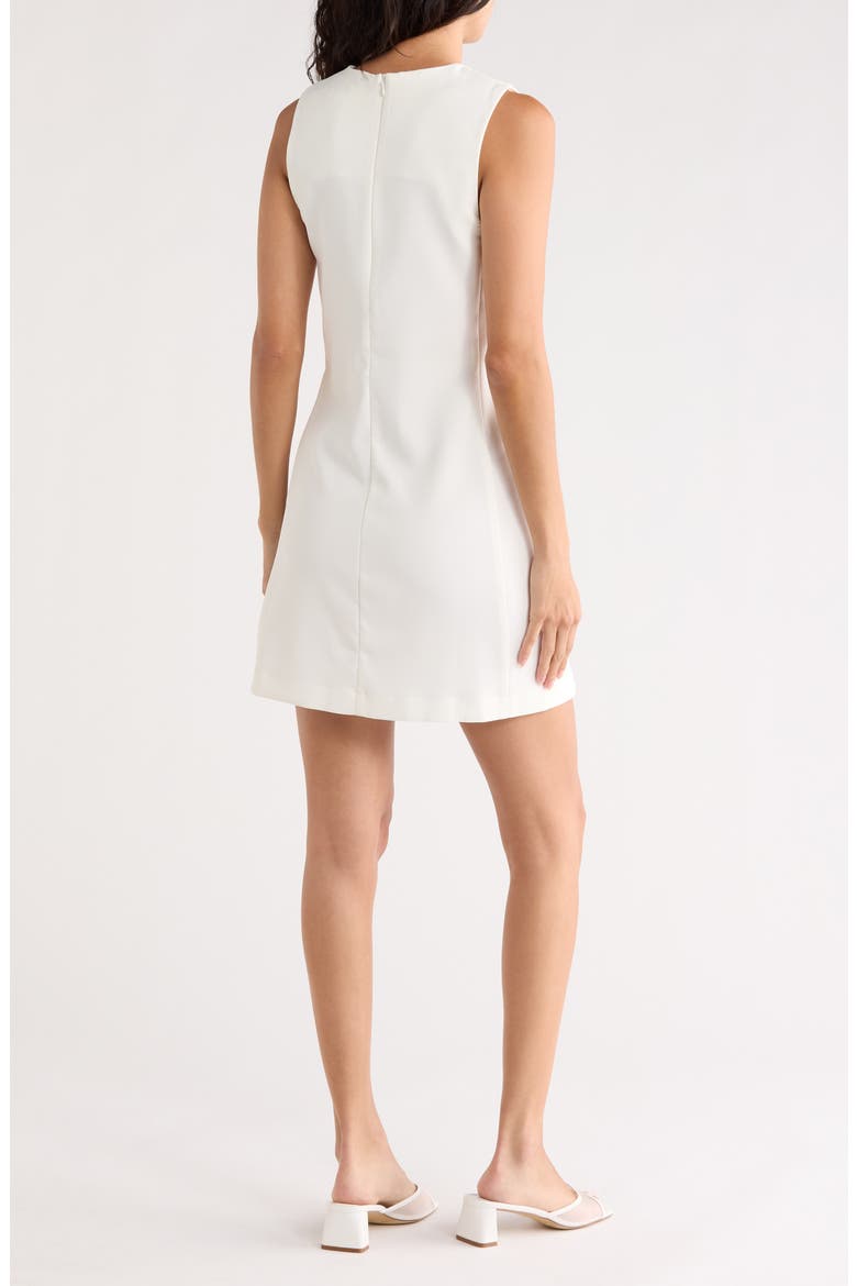 Butterfly Print Sleeveless Dress, Alternate, color, WHITE