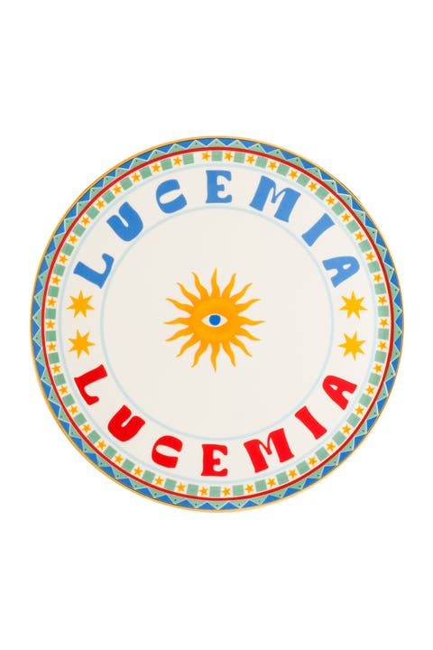 Lublin Lucemia Rimmed Porcelain Pizza Artisan Ceramic
