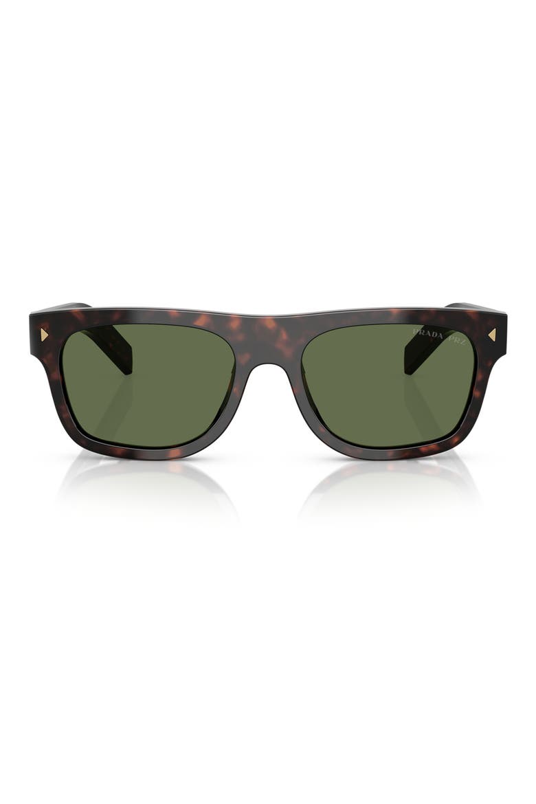 55mm Polarized Pillow Sunglasses, Main, color, BROWN TORTOISE