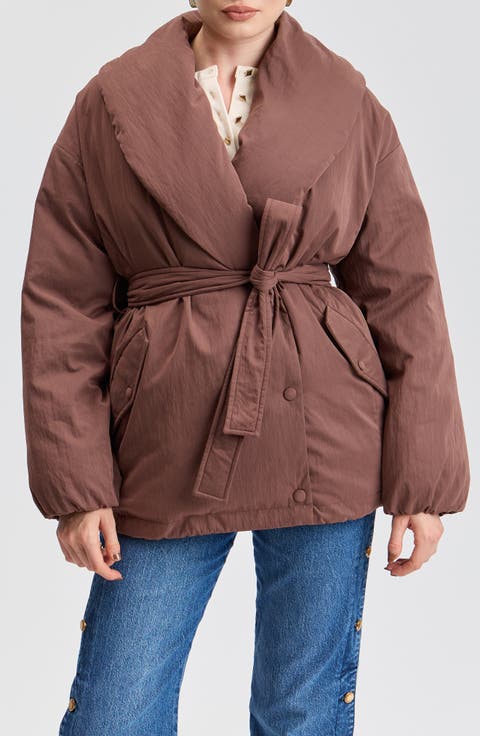 Shawl Collar Puffer Jacket