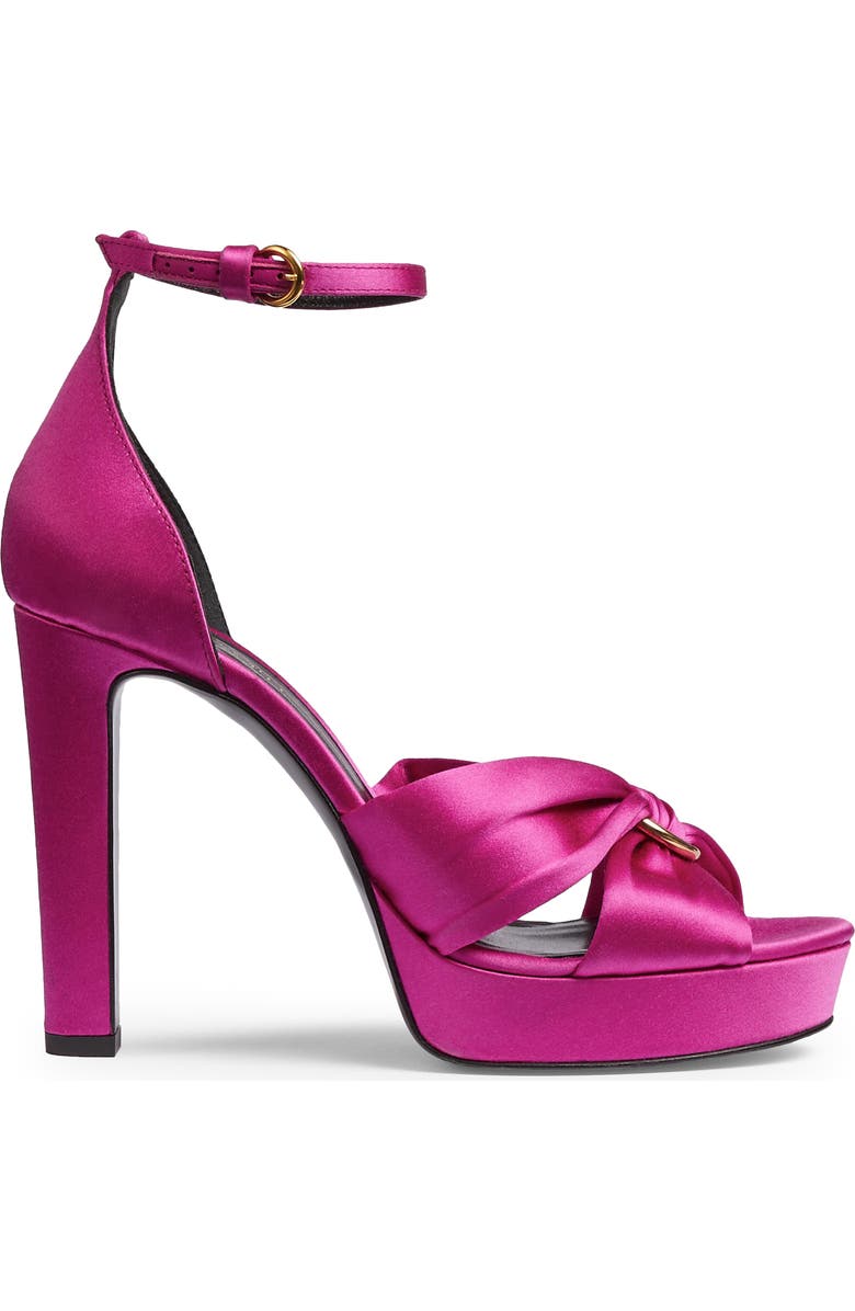 LK Bennett Aysha Satin Ankle Strap Sandal, Alternate, color,