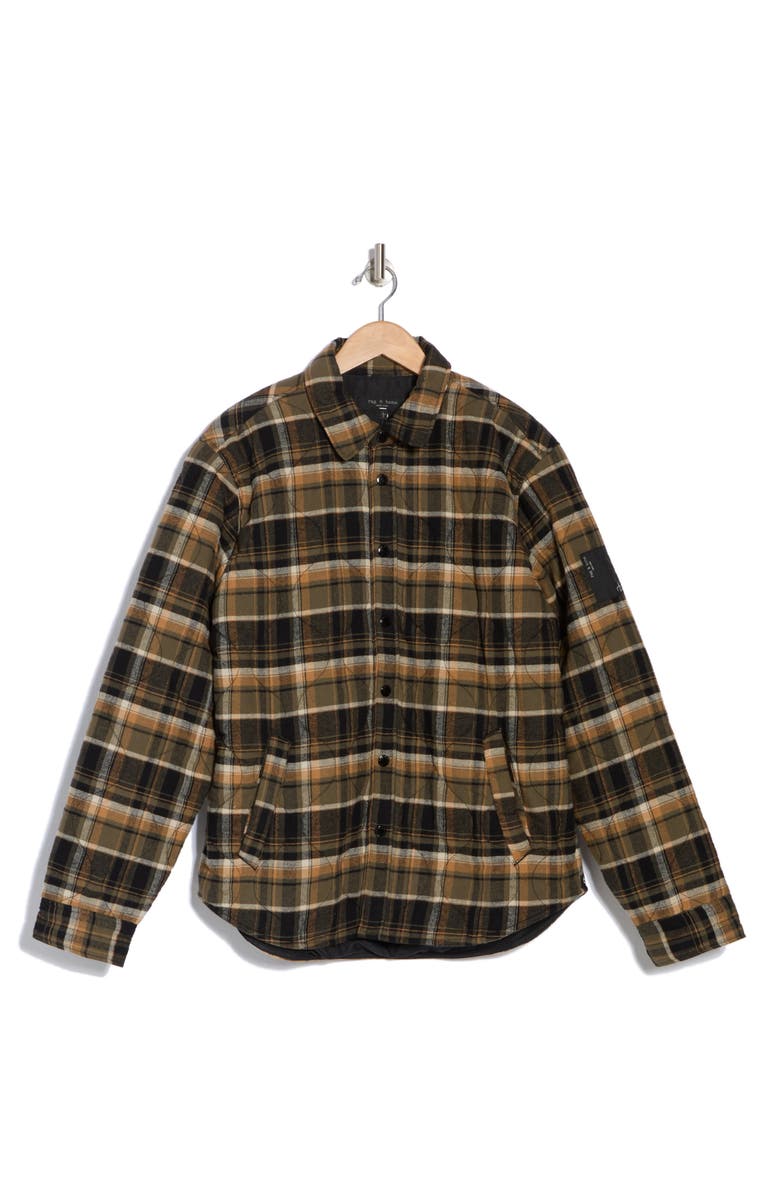 rag & bone Dane Plaid Down Quilted Flannel Snap-Up Shirt Jacket, Alternate, color,