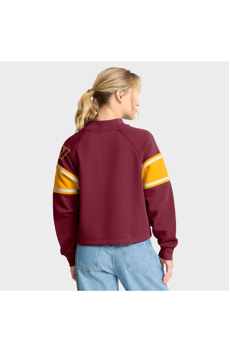 FANATICS Women's Fanatics Burgundy Washington Commanders Oversized Hometown Toss Sweep Mock Neck Pullover, Alternate, color, Burgundy