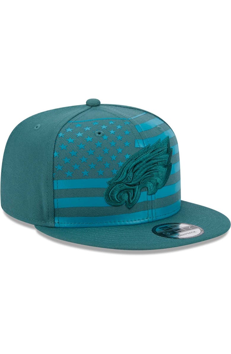 New Era Men's New Era Midnight Green Philadelphia Eagles Independent 9FIFTY Snapback Hat, Alternate, color, Green