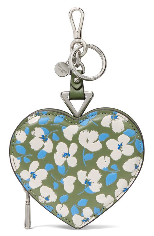 Kate Spade New York Liv Painterly Bouquet Smooth Leather Heart Coin Purse