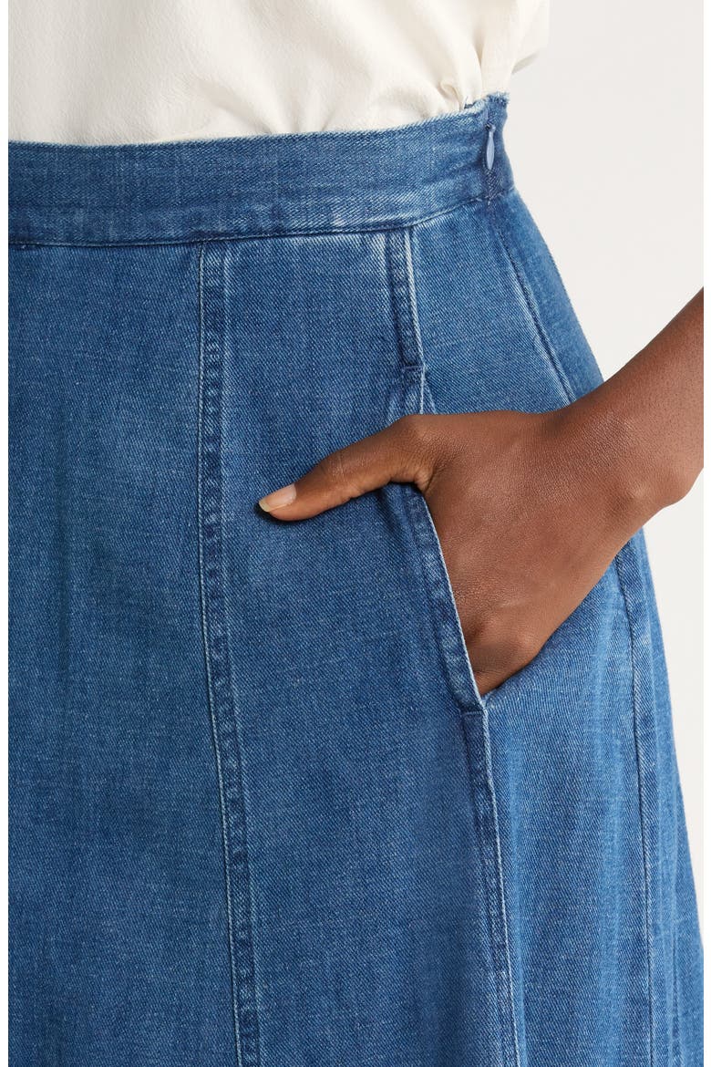 Lainey Denim Skirt, Alternate, color, MEDIUM WASH