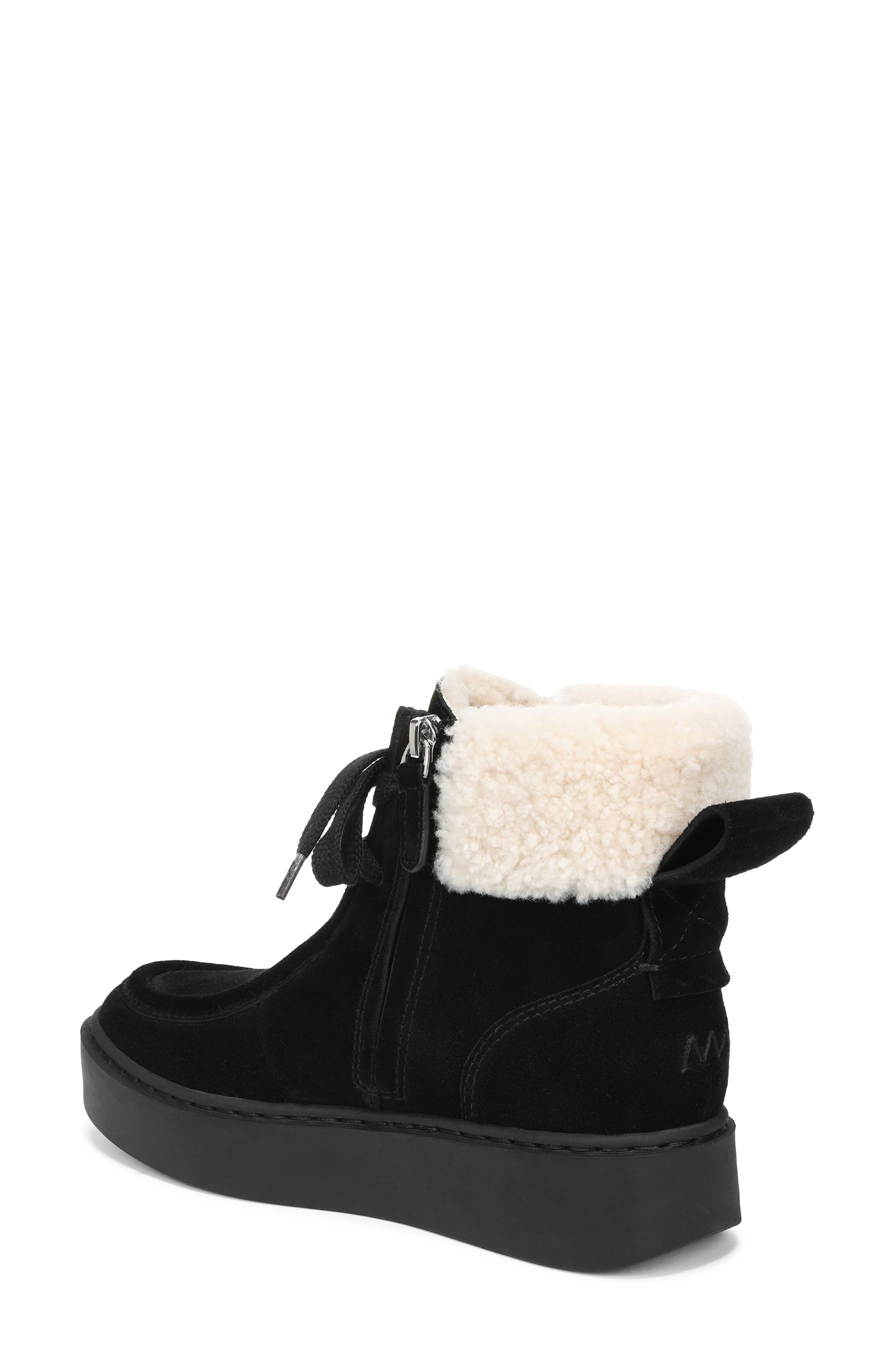 Favorite Daughter Sunny Genuine Shearling Lined Platform Bootie, Alternate, color, Black