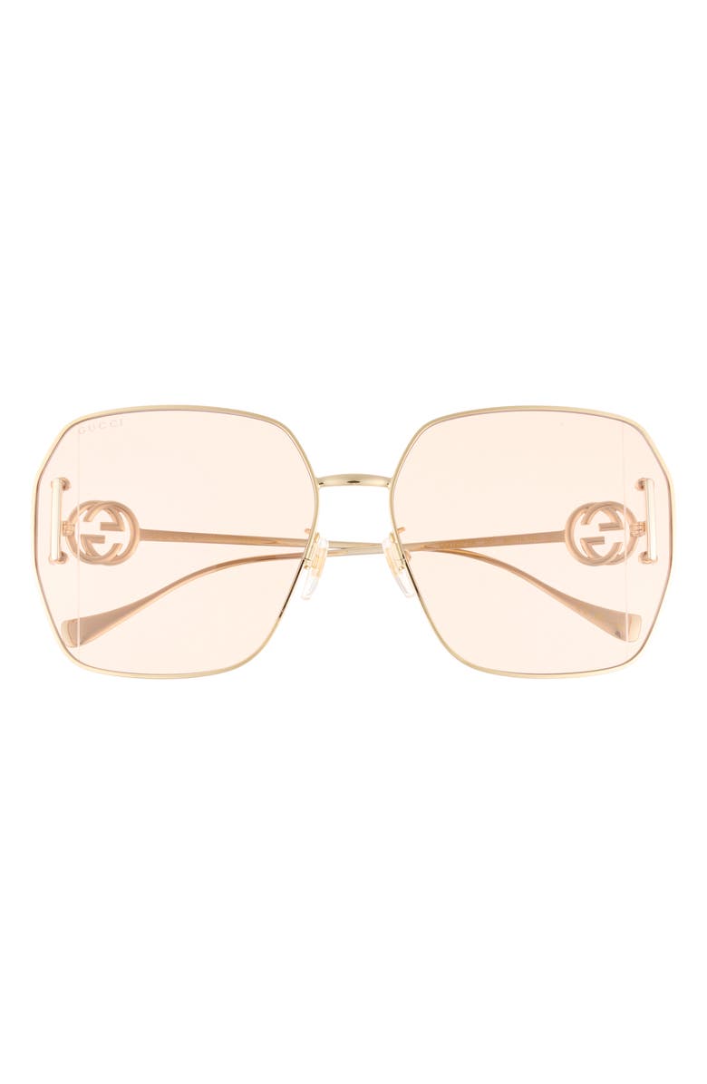 Gucci 64mm Square Sunglasses, Main, color, 