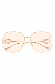 Gucci 64mm Square Sunglasses