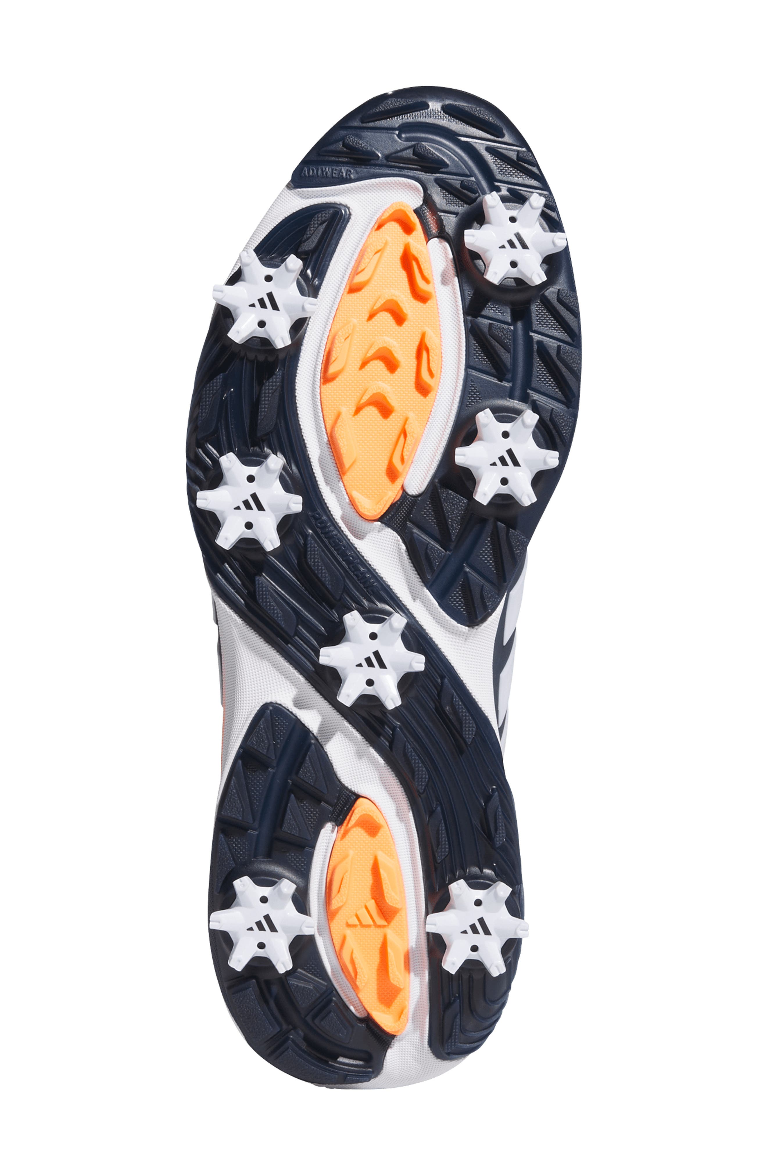 adidas Adipower 26 Waterproof Golf Shoe, Alternate, color, White/ Blue/ Orange