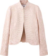 MANGO Floral Jacquard Jacket