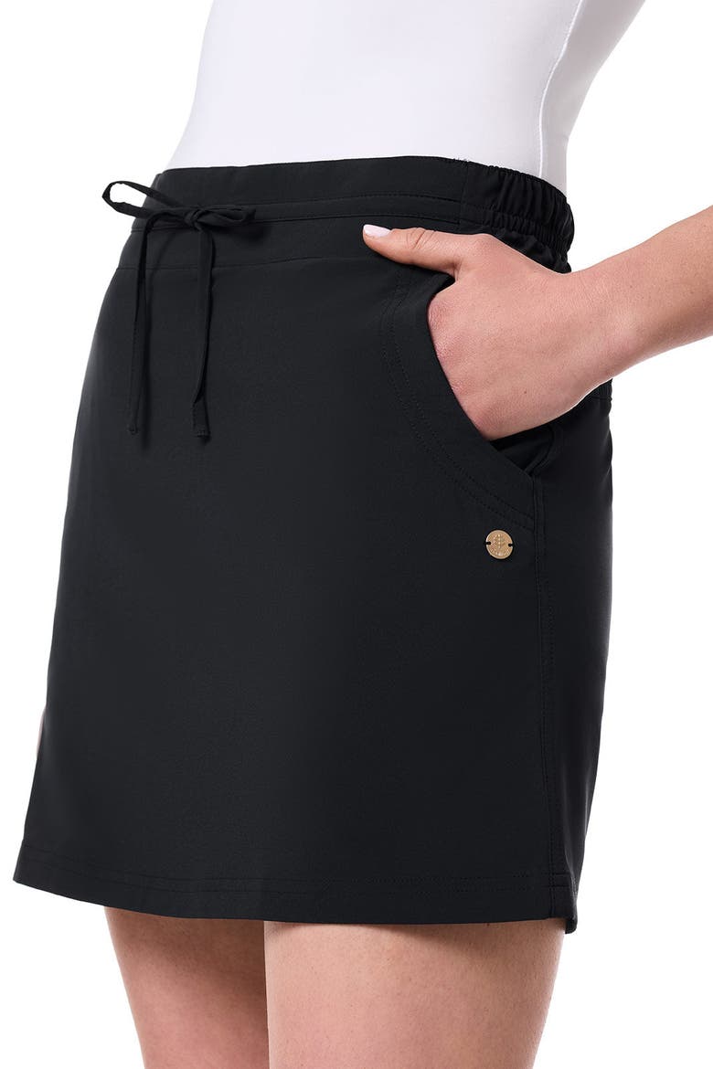 Mendocino Travel Skort with Built-In Shorts & Drawstring, UPF 50+ Sun Protection, Alternate, color, Black