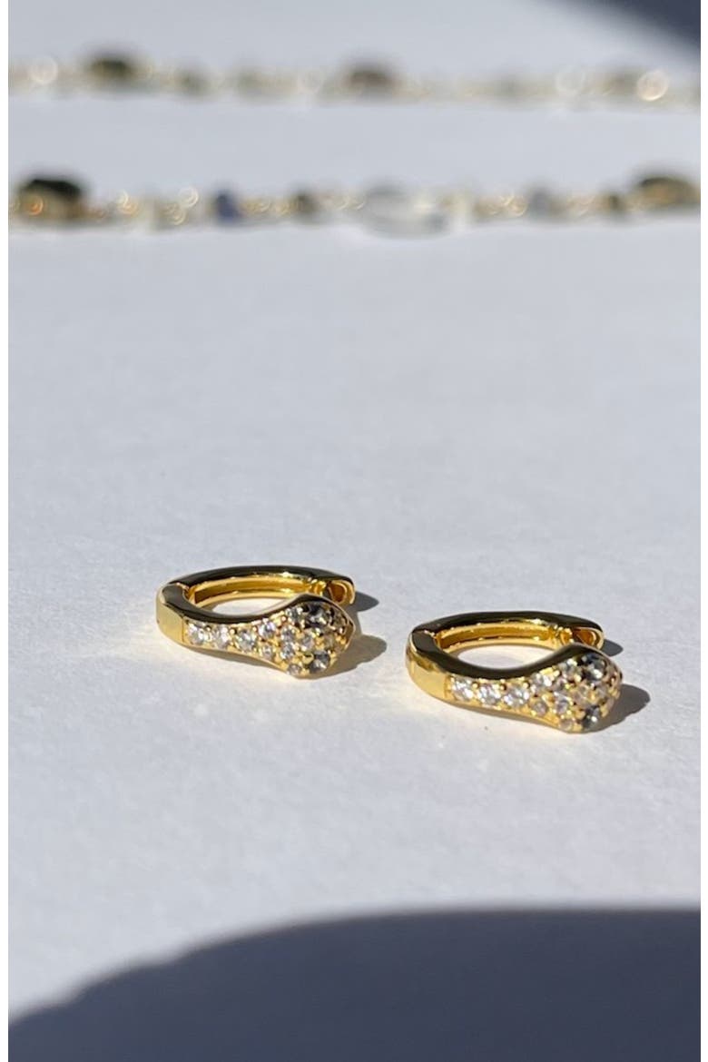 Snake Charmer Huggie Hoop Earrings, Alternate, color, Gold