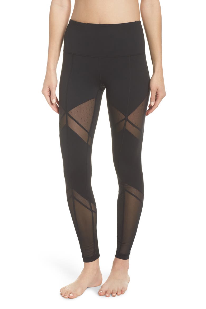 Sun Salutation High Waist Leggings, Main, color, BLACK