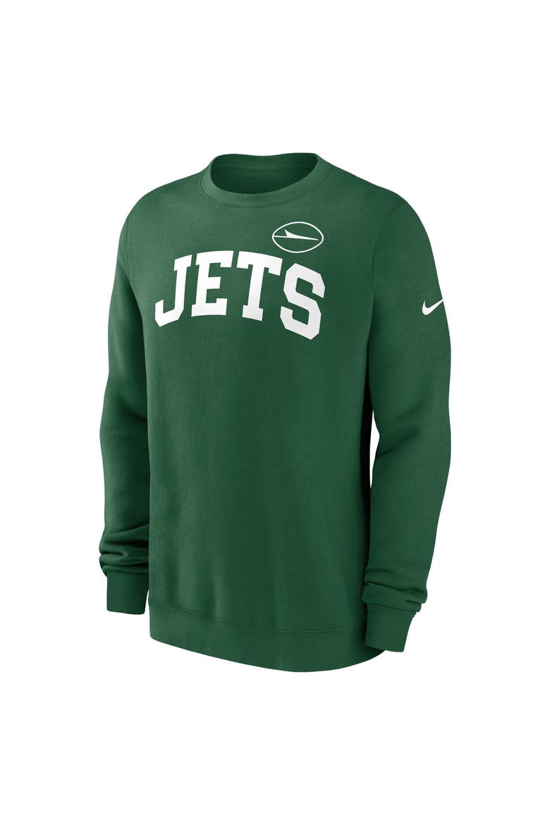 Men's Nike Green New York Jets Club Pullover Sweatshirt, Alternate, color, Green