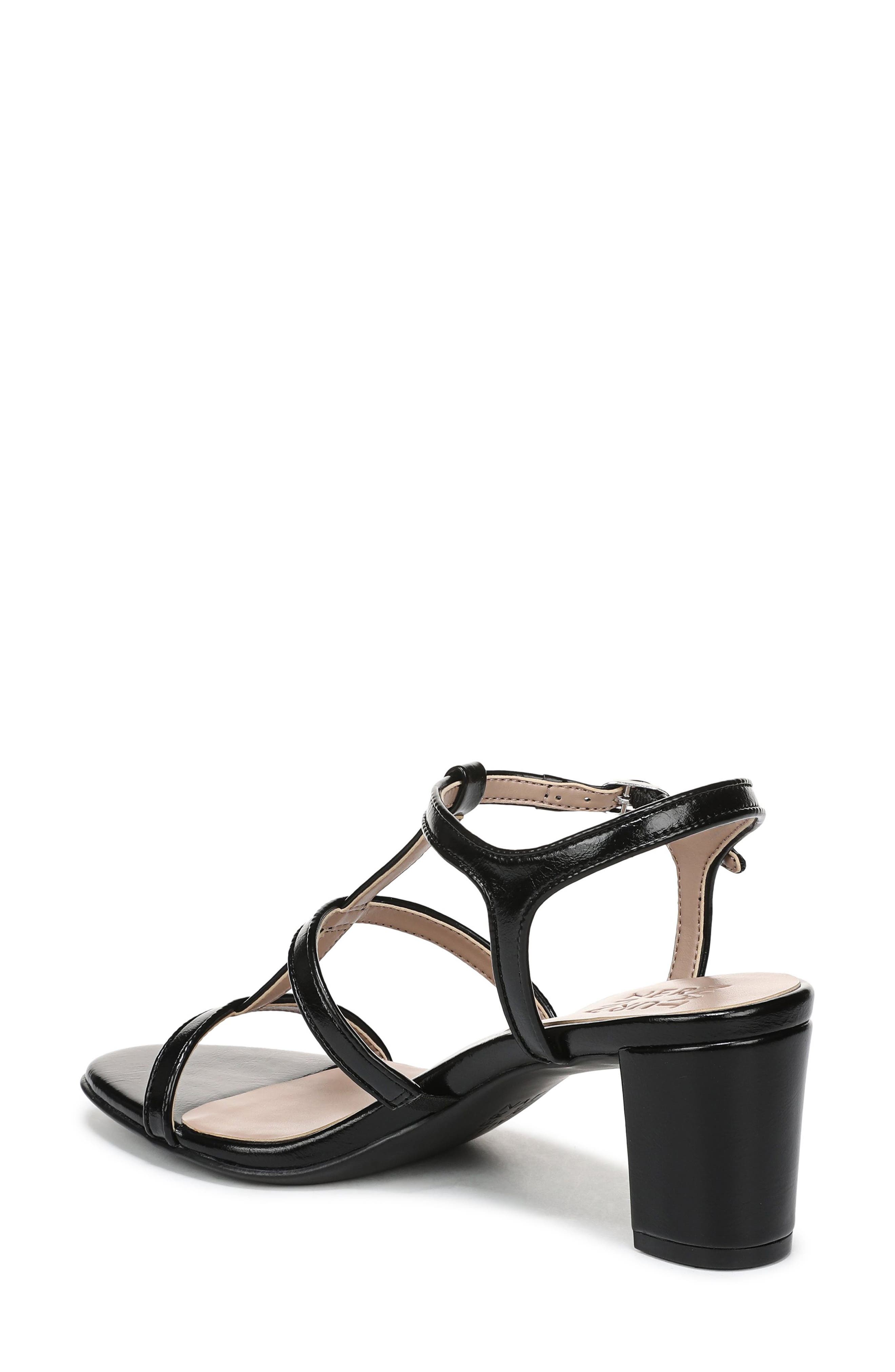 Naturalizer Bristol Cage Sandal, Alternate, color, Black Faux Leather