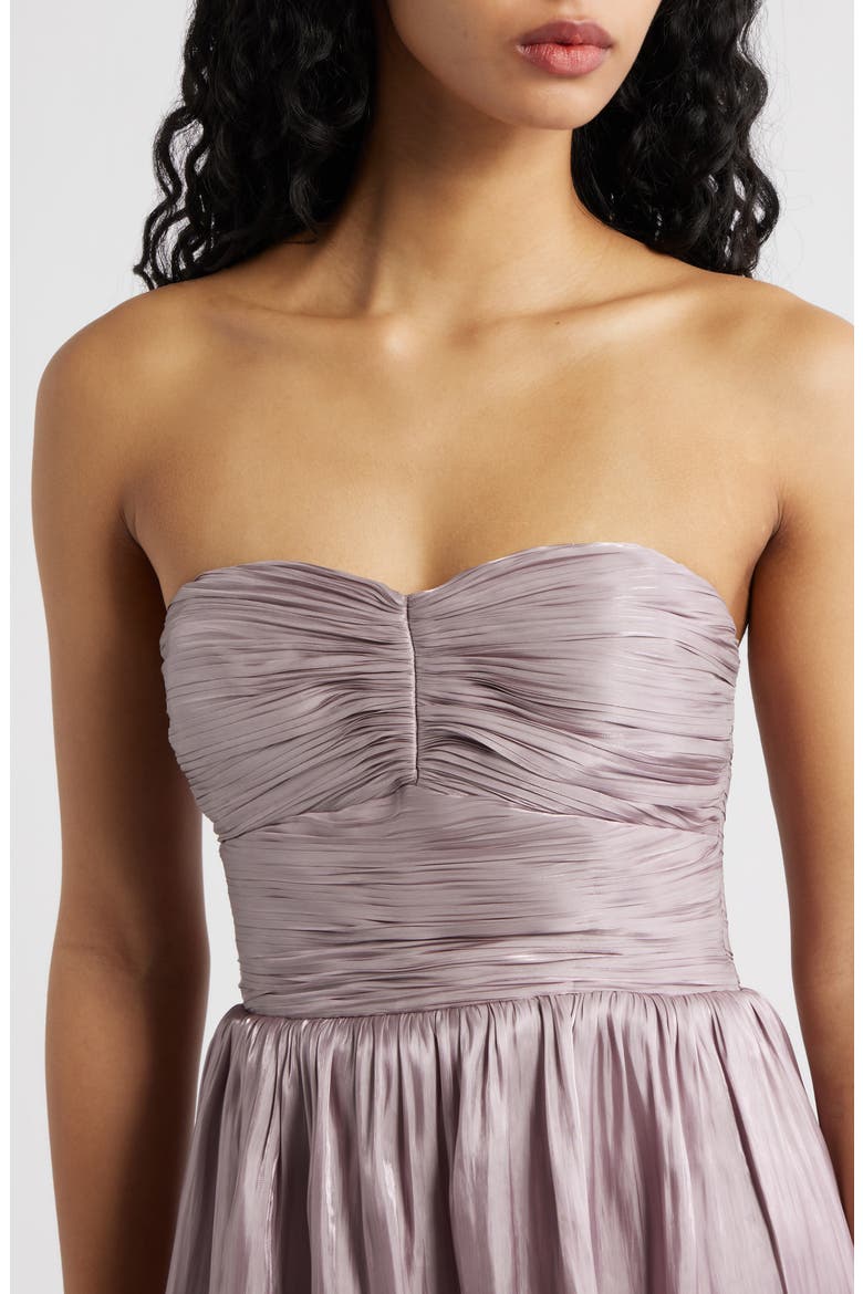Bella Tiered Strapless Gown, Alternate, color, DUSTY LAVENDER