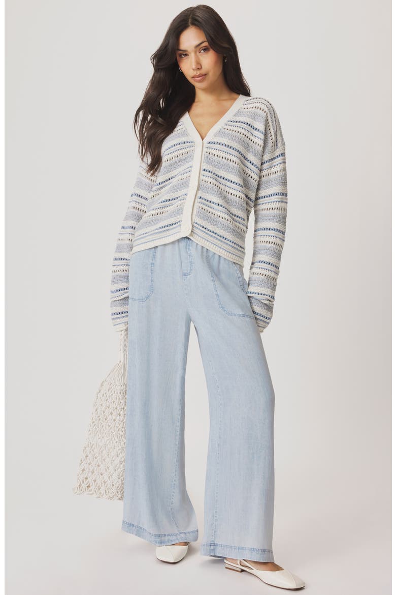 Addison Stripe Cardigan, Alternate, color, COUNTRY AIR BEIGE