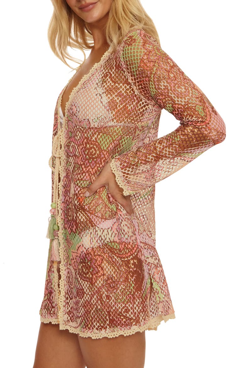 Paradise Cover-Up, Alternate, color, BROWN MULTI