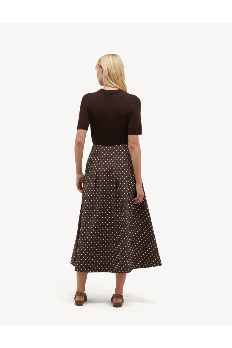 Antonella A-Line Midi Skirt, Alternate, color, Brownivory