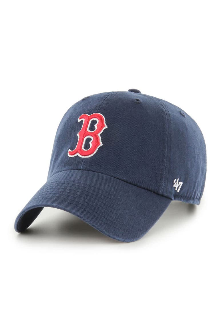 Men's '47  Navy Boston Red Sox Primary Logo Clean Up Adjustable Hat, Main, color, Navy