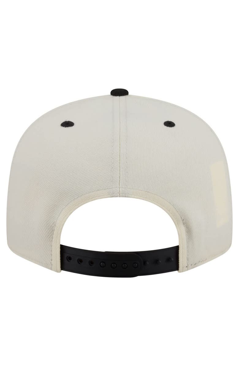 New Era Men's New Era Cream Las Vegas Raiders Oversized Slogan 9FIFTY Snapback Hat, Alternate, color, Cream