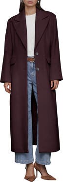 Avec Les Filles Strong Shoulder Hourglass Single Breasted Coat