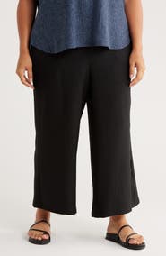 MAX STUDIO Textured Wide Leg Crop Pants
