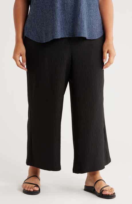MAX STUDIO Textured Wide Leg Crop Pants