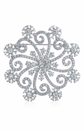 BLING JEWELRY Large Sworl CZ Brooch