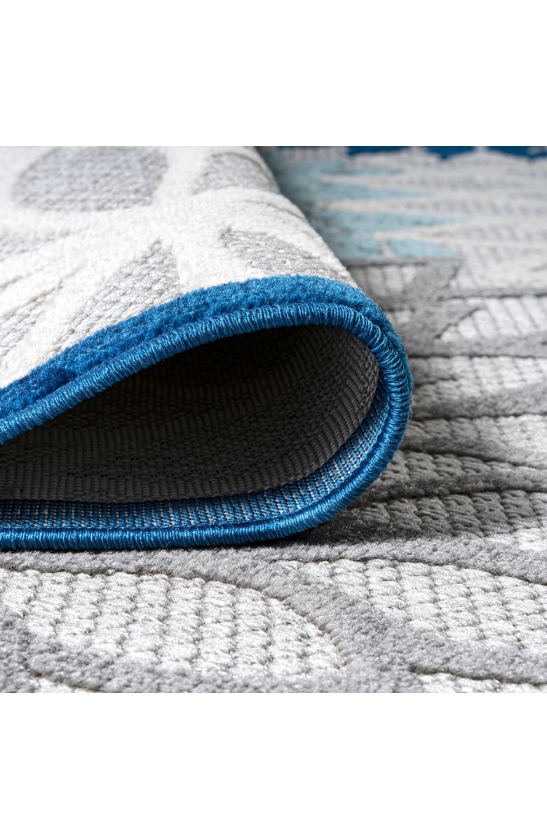 JONATHAN Y Minori Floral High-Low Indoor/Outdoor Area Rug, Alternate, color, Blue/Gray