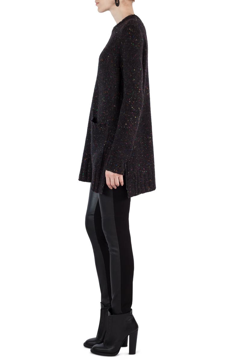 Akris punto Lambskin Leather & Knit Pants, Alternate, color,