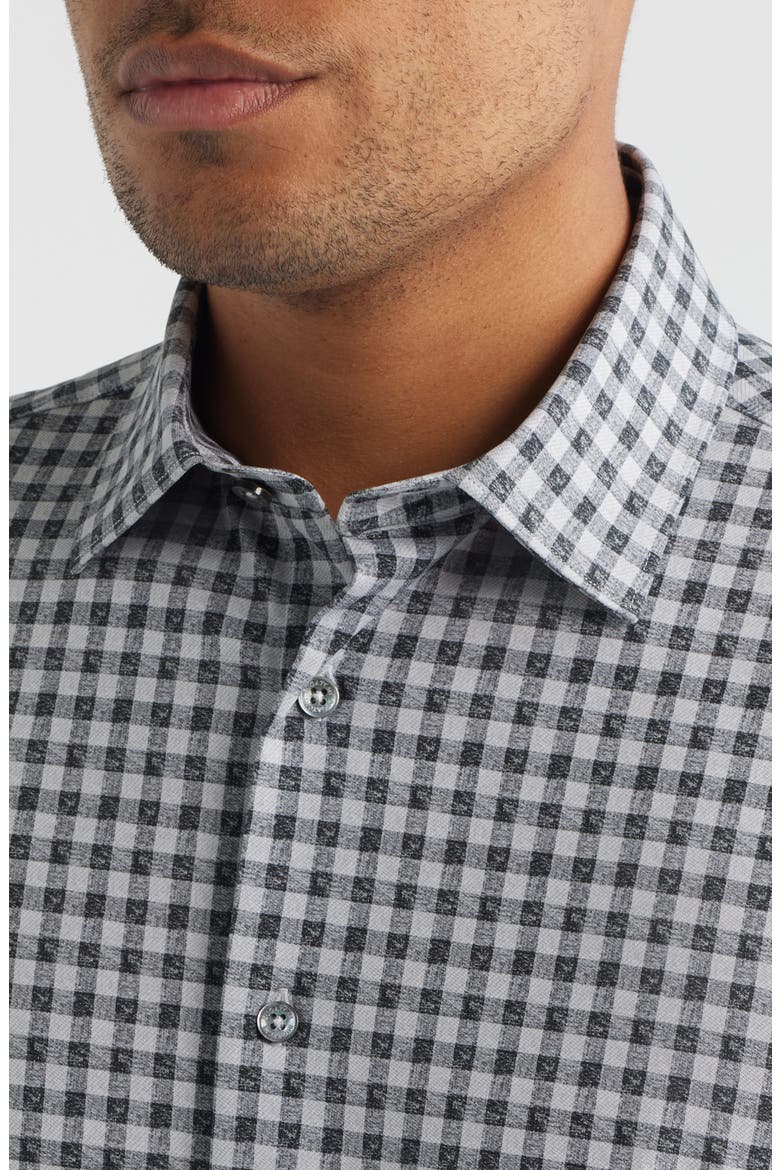 James OoohCotton® Gingham Check Button-Up Shirt, Alternate, color, PLATINUM