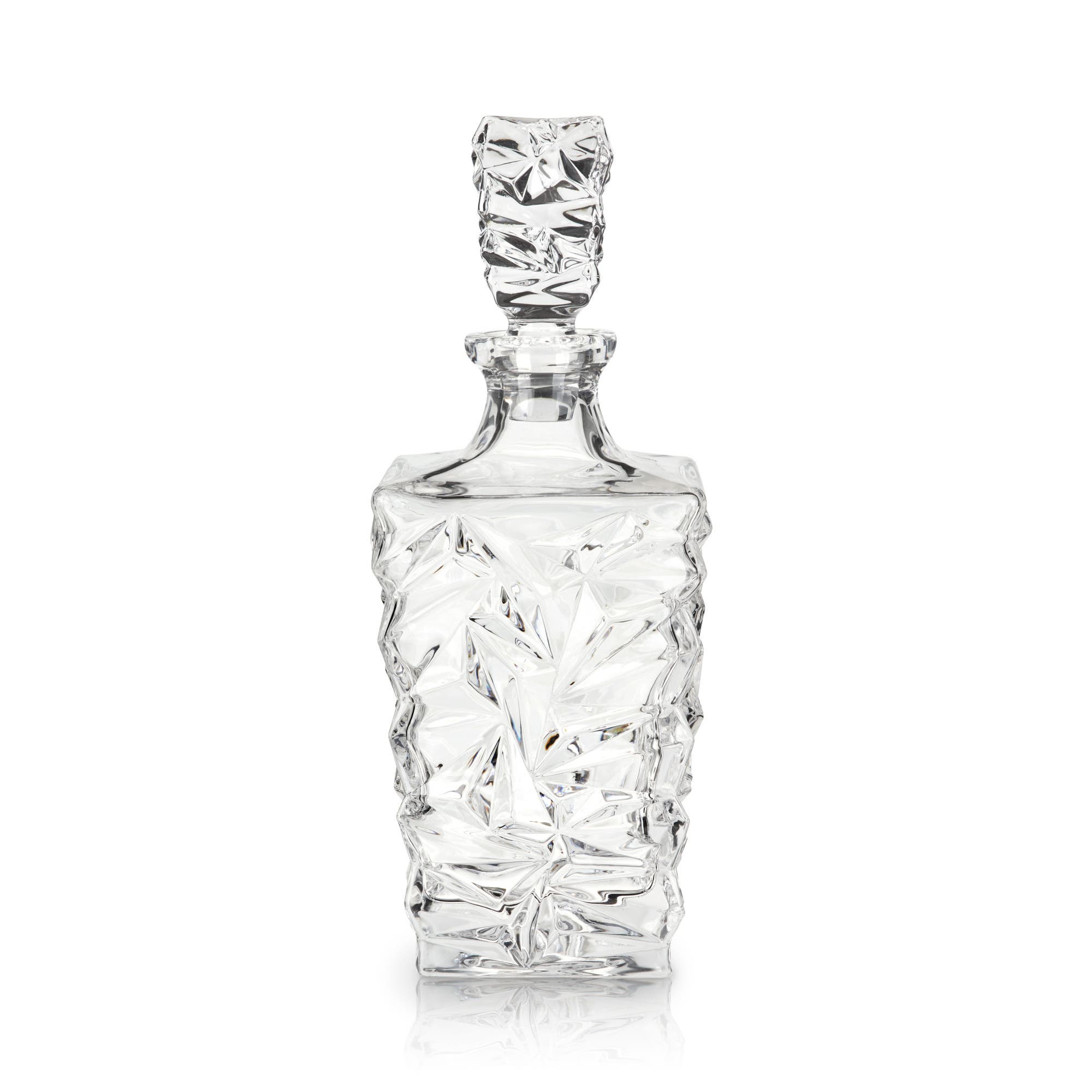 Viski Prism Crystal Whiskey Decanter - Clear