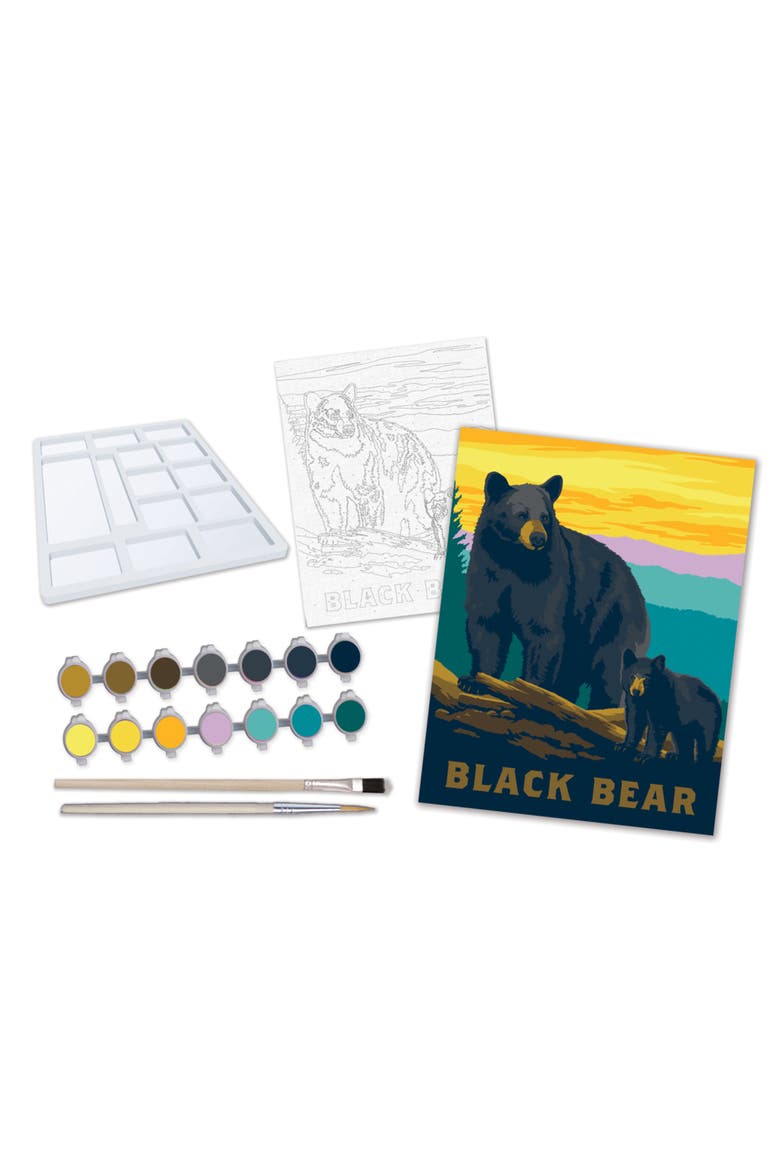 Black Bear - Paint by Number, Alternate, color, Multicolor
