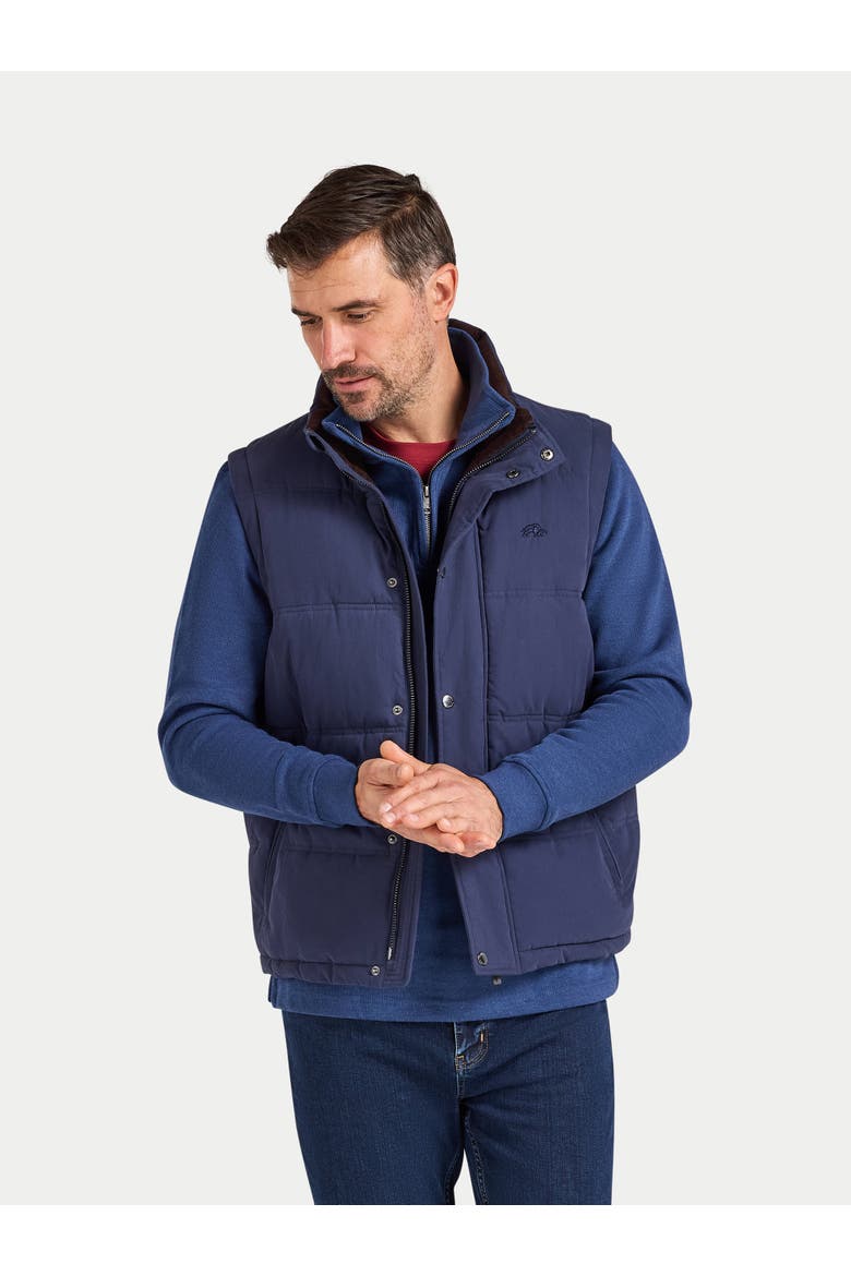 Classic Padded Gilet, Main, color, Navy
