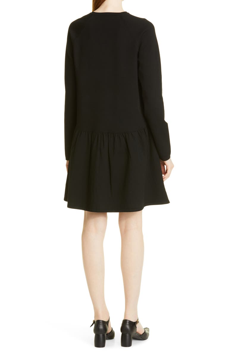 Max Mara Long Sleeve Milano Knit Drop Waist Dress, Alternate, color,