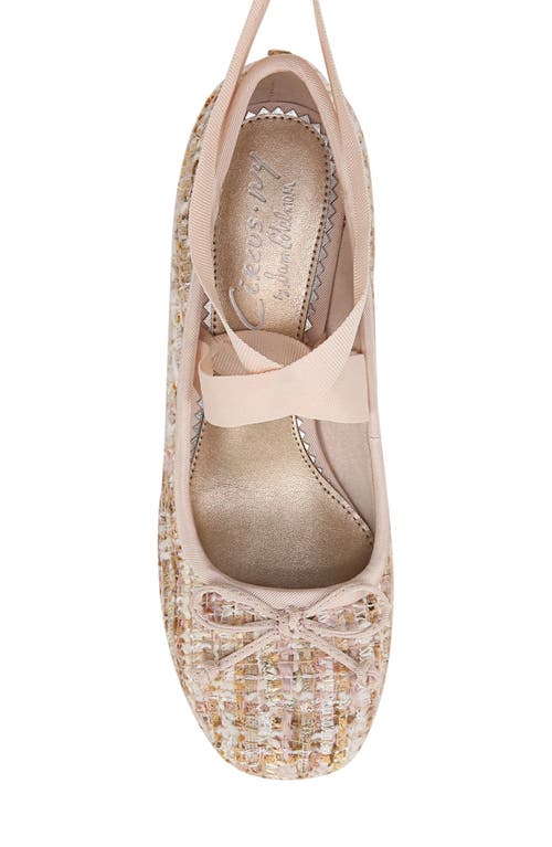 Circus Ny By Sam Edelman Della Lace-up Block-heel Ballet Pumps In Vanilla Bean Multi