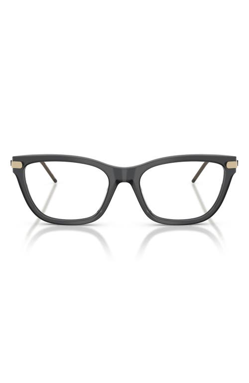 Emporio Armani 54mm Cat Eye Optical Glasses In Gray