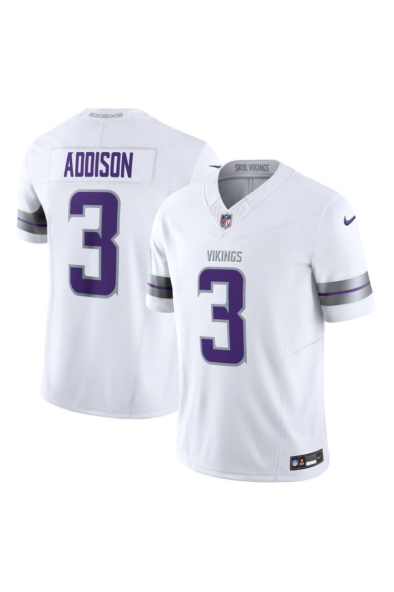 Men's Nike Jordan Addison White Minnesota Vikings Alternate Vapor F.U.S.E. Limited Jersey, Main, color, White