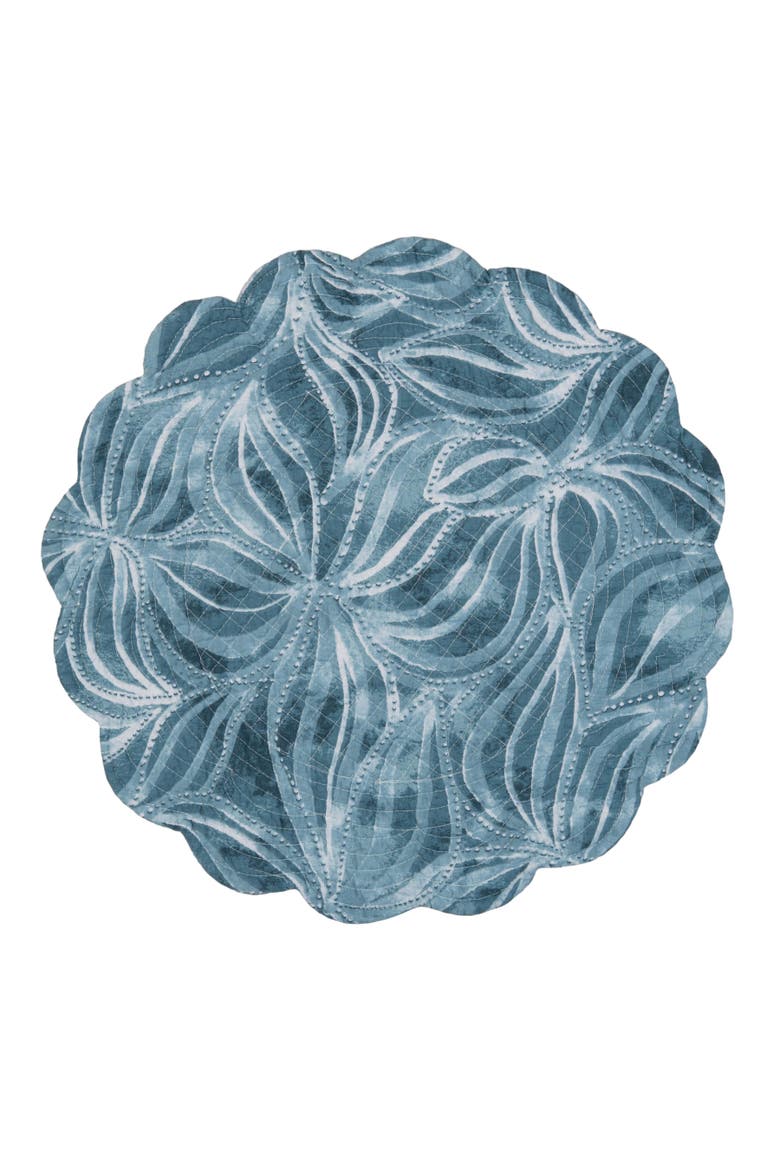 Azzurra Marine Coastal Reversible Round Set of 6 Placemats 17", Alternate, color, White