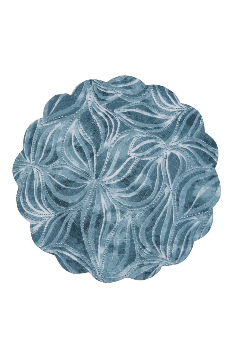 C&F Home Azzurra Marine Coastal Reversible Round Set of 6 Placemats 17", Alternate, color, White