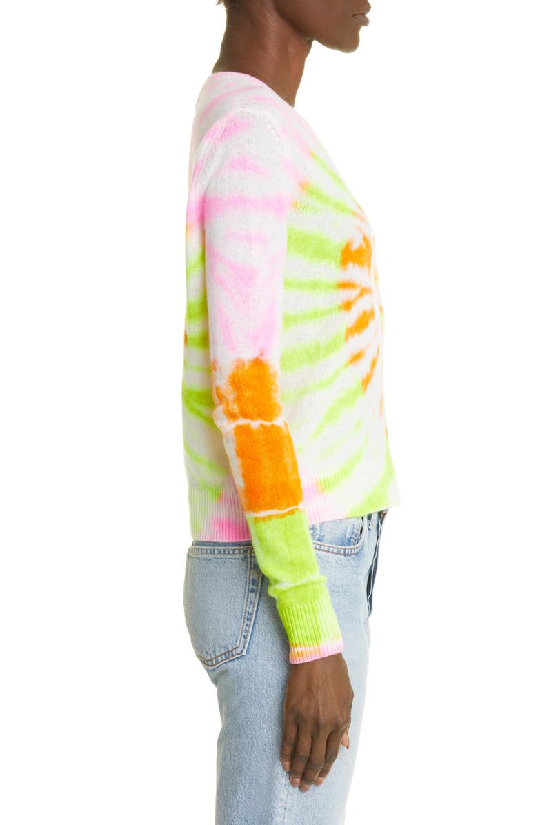 The Elder Statesman Spiral Tranquility Tie Dye Cashmere Sweater, Alternate, color, 