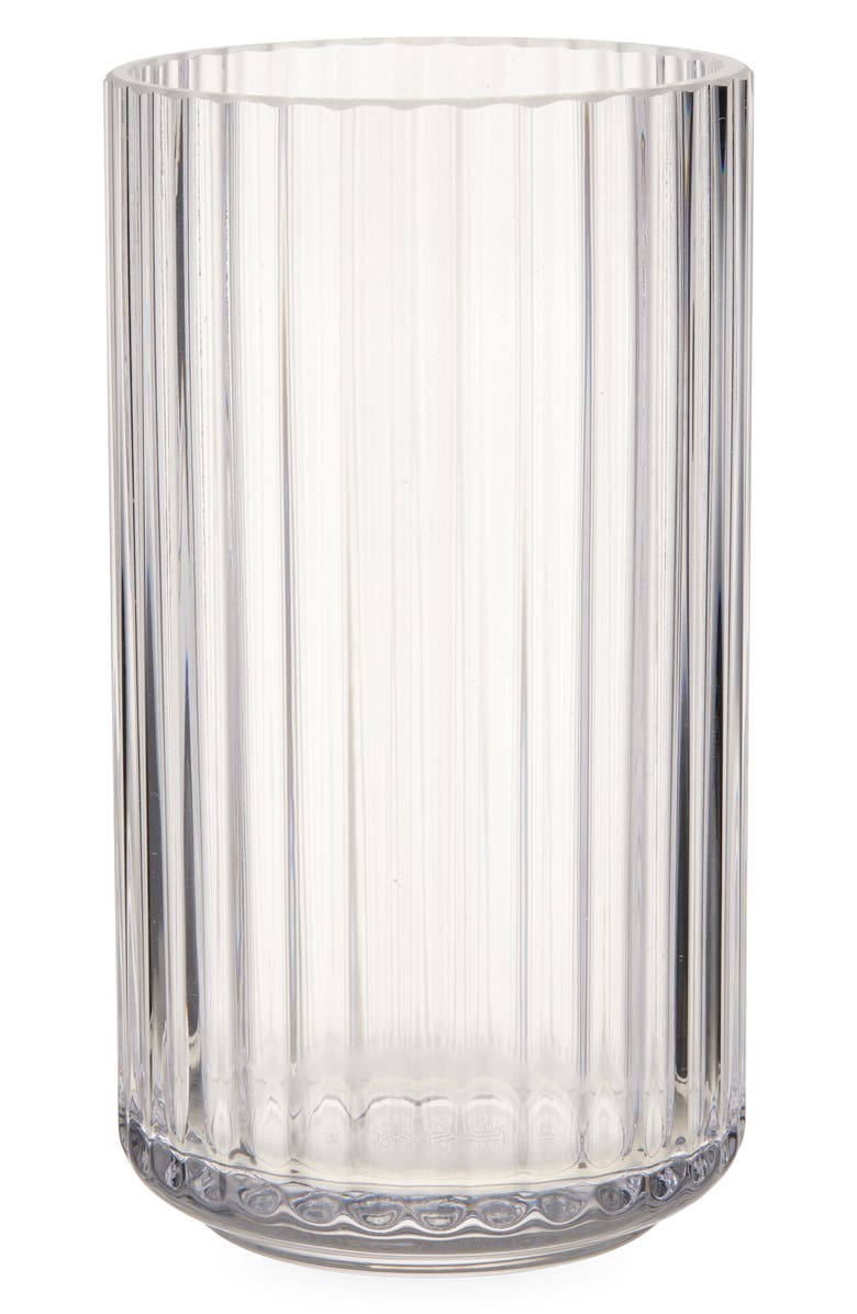 Lyngby Porcelaen 6-Inch Fluted Vase, Main, color, Clear